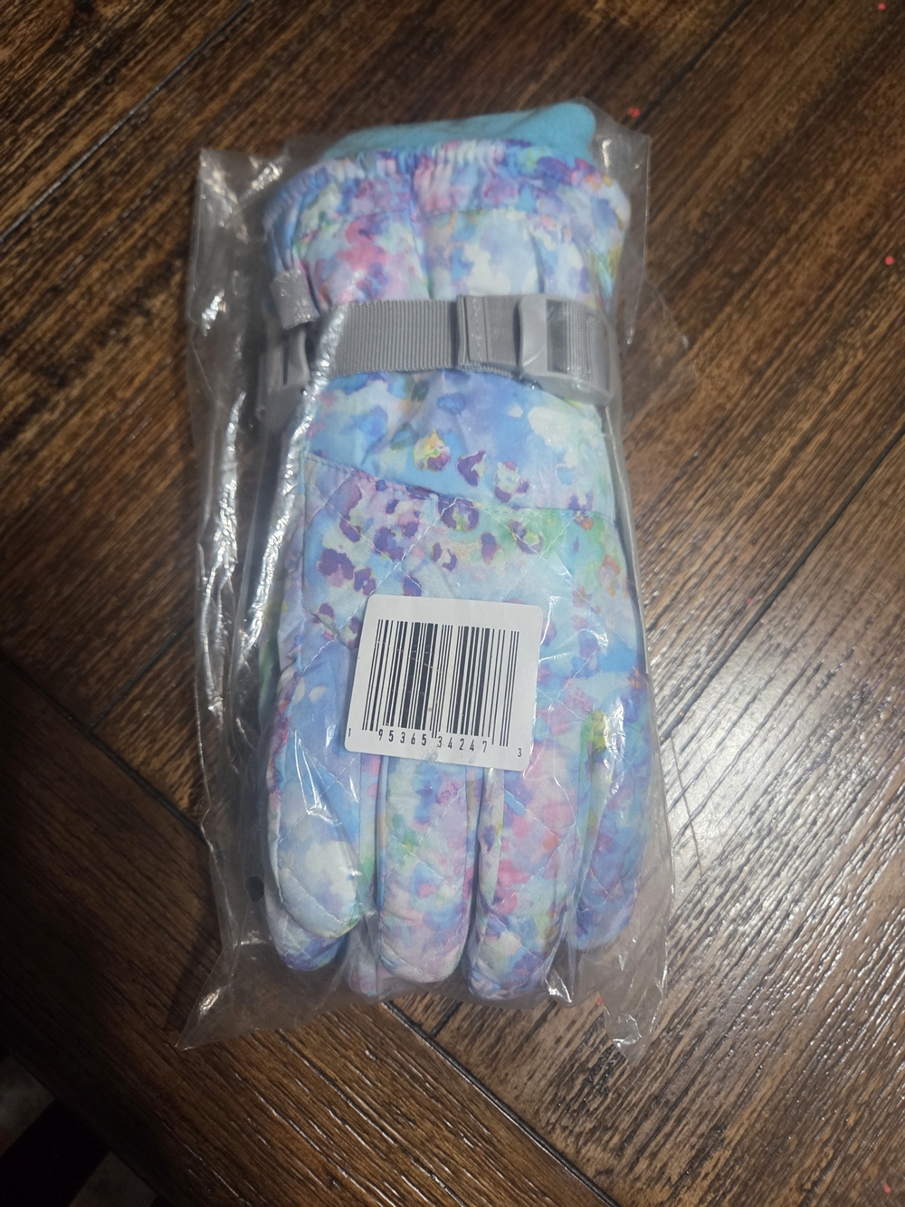 Kohl's Kids Mittens - Pastel Blue Lavender Multi